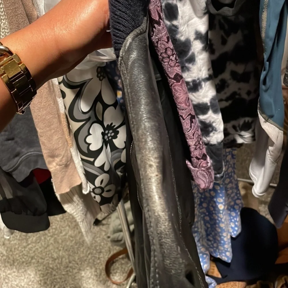 The Limited Leather Bomber Jacket - Picture 3 of 6